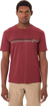 Vaude Funktionsshirt VAUDE MENS CYCLIST T-SHIRT V, Herren, Gr. XXL, roteva, rot, Web, Obermaterial: 70% Baumwolle, 30% Lyocell, regular fit, Rundhals, weit 