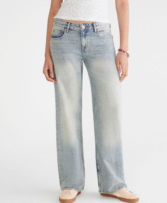 A&eacute;ropostale Low-Rise Baggy Wide Leg Jean