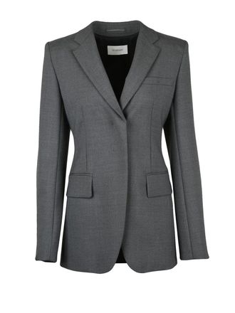 Sportmax Grey Virgin Wool Tailored Jacket