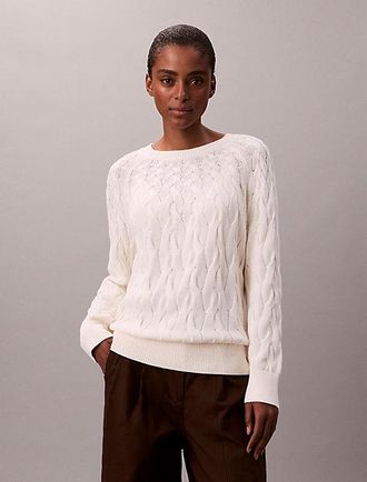 Calvin Klein Cotton Cable Relaxed Sweater