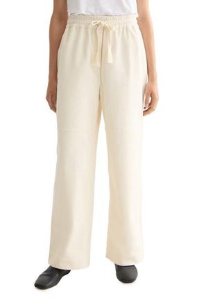 Scotch & Soda Noa High Waist Drawstring Corduroy Pants in Eggnog at Nordstrom, Size X-Small X 30