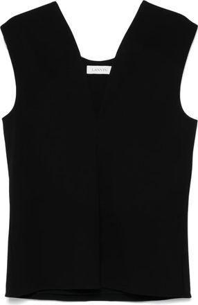 Lanvin Top con scollo profondo a V - Nero