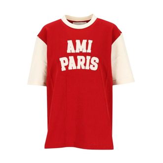 Ami T-shirt con logo applicato - - Tops - Uomo - Rosso - L