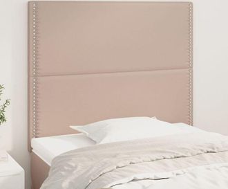 vidaXL Cabeceros 2 Unidades Cuero Sint&eacute;tico Capuchino 90x5x78/88 Cm Vidaxl