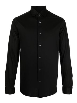 Emporio Armani Lyocell and cotton blend shirt