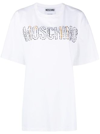 Moschino T-shirt con ricamo - Bianco