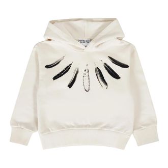 Marcelo Burlon Hooded Sweatshirt - male - Marcelo Burlon - Kids Sweatshirts - Beige - 10 Y - Kids