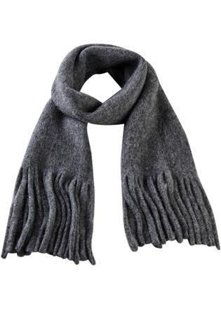 Bonprix Schal BONPRIX, Damen, grau (schiefergrau), Obermaterial: 53% Polyester, 38% Polyacryl, 7% Wolle, 2% Polyamid, Modet&uuml;cher Schal, aus Polyester, Polyacr