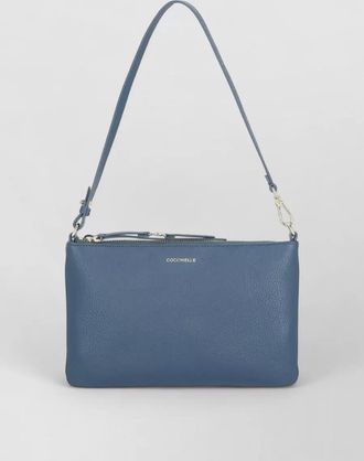 Coccinelle leather shoulder bag removable handle strap