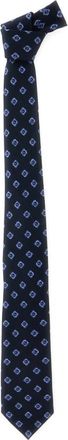 Giorgio Armani Stropdas met All-Over Logoprint - Heren - Stropdassen - Blauw - ONE Size - Accessoires