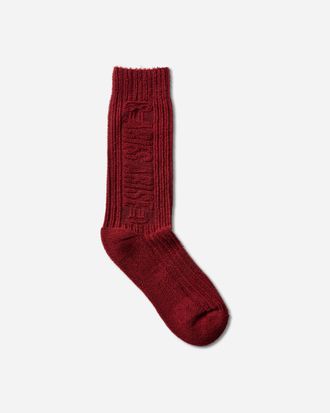 Aries Towelling Column Socks Red