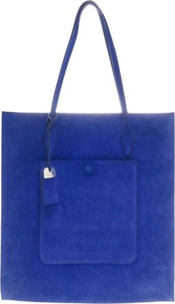 Tod's Blue Suede Tote Bag (Pre-Owned)