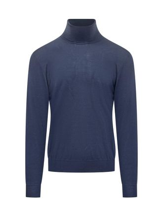 FILIPPO DE LAURENTIIS Filippo De Laurentiis Wool Turtleneck Blue