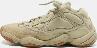 adidas Yeezy 500 Size 43.5 Grey Fabric and Suede Lace Up Sneakers