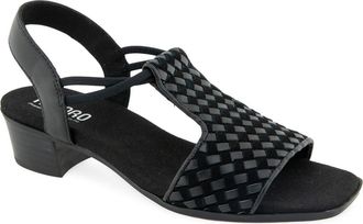 Munro Susan Sling Back Sandal in Black Woven Leather at Nordstrom, Size 10.5