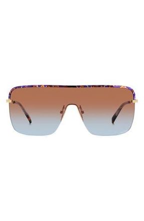 Missoni 99mm Shield Sunglasses in Gold Blue Havana/Brown Blue at Nordstrom Rack