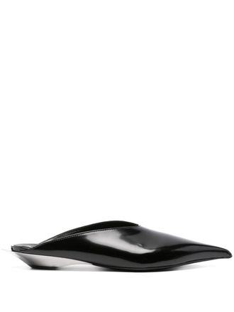 MUGLER Lakleren muiltjes - Zwart