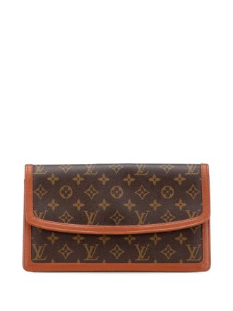 Louis Vuitton Clutch Pochette Dame GM con monogramma 1991 - Marrone