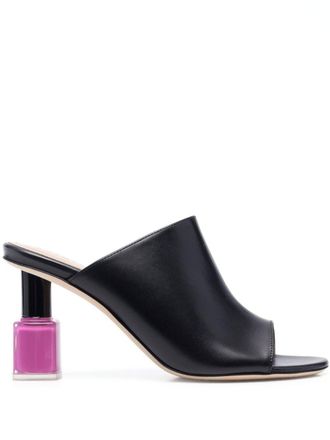 Loewe 90mm leather sandals - women - Calf Leather/Calf Leather/Calf Leather - 40 - Black
