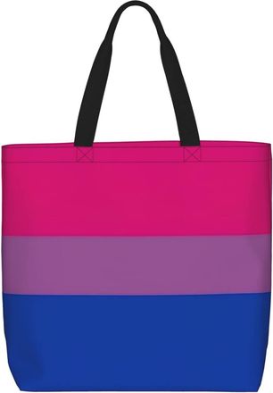 Generic Women Handbag Bisexual Pride Flag Travel Tote Bag Waterproof Fashion Crossbody Bags, For School, Swim, Wedding, Graduation, Holiday