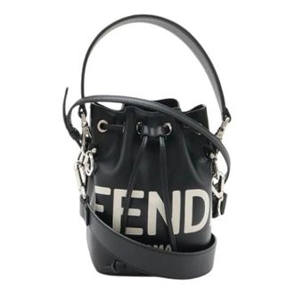 Fendi Pre-owned Bucket Bags, female, Black, Size: ONE SIZE Pre-owned Mon Tresor Leather 2way Bag