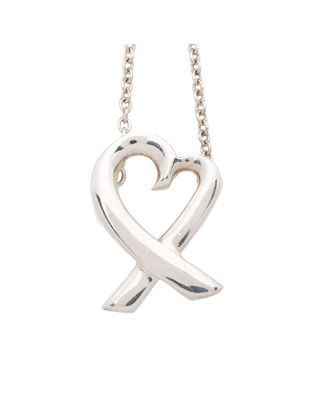 Tiffany & Co. Silver Paloma Picasso Loving Heart Necklace (Authentic Pre- Loved)