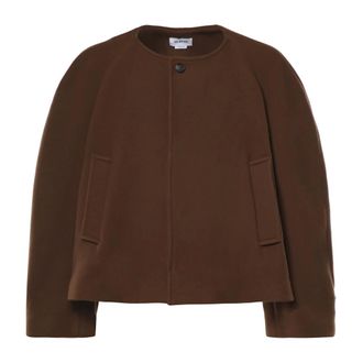 Hed Mayner Single-Breasted Short Coat - Heren - Jassen - Bruin - Maat: L Zijde