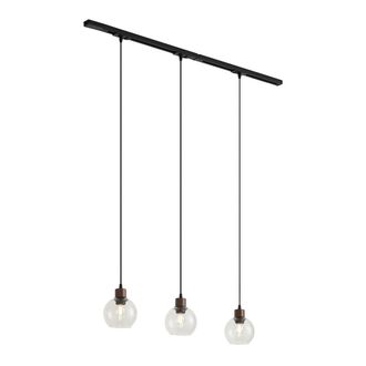QAZQA Qazqa Sistema De Iluminaci&oacute;n De Riel Moderno Negro Con 3 Luces
