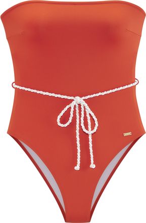Copenhagen Badeanzug COPENHAGEN STUDIOS Emma, Damen, Gr. 34, Cup A/B, orange (blutorange), Recycling-Polyamid, Badeanz&uuml;ge Badeanzug, Tr&auml;gerlos