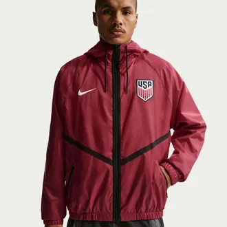 Nike USMNT Nike Mens Dri-FIT Soccer Anthem Jacket in Red | IH1632-677