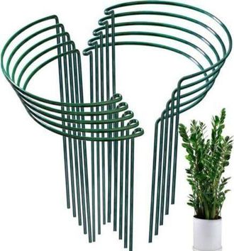 OEM Juego De 10 Estacas De Soporte Para Plantas De Jard&iacute;n, Soportes Semicirculares Para Plantas De Jard&iacute;n Para Tomates, Peon&iacute;as, Hortensias, Vides, Planta