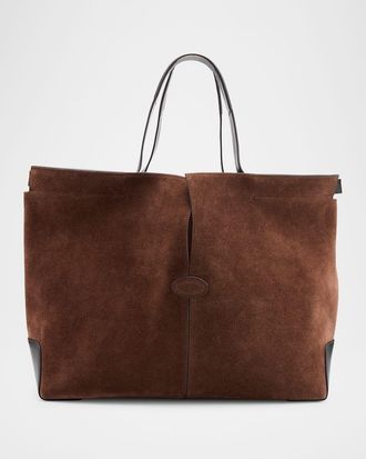 Tod's Shopping Suede Tote Bag