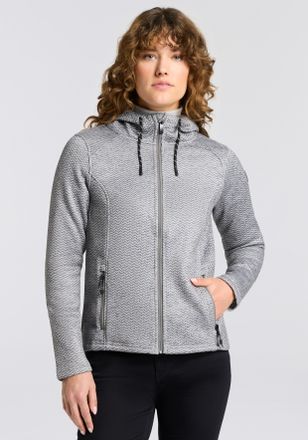Killtec Strickfleecejacke KILLTEC KOW 5 WMN KNTFLC JCKT, Damen, Gr. 36, grau, Obermaterial: 100% Polyester, normal, Jacken Strickfleecejacke, mit verstellbare