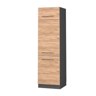 Vicco Armario Para Frigor&iacute;fico Empotrado Fame-line, Roble Dorado, 60 Cm