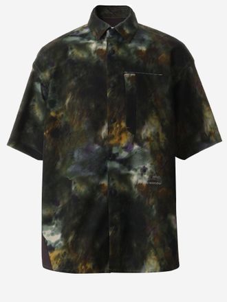 And Wander Mens Shirt With Abstract Print, Nylon Multicolour Polyester
