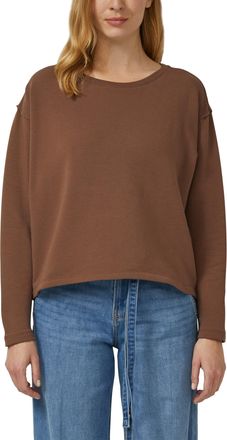 s.Oliver Sweater S.OLIVER, Damen, Gr. 34, mocha braun, Sweatware, Obermaterial: 98% Baumwolle, 2% Elasthan, unifarben, normal h&uuml;ftbedeckend, Rundhals, Sweatshi