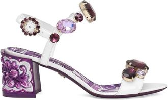 Dolce & Gabbana Schoenen, Dames, Paars, 36 1/2 EU, Trendy Zomer Sandalen Cr 1733At 848I03Tn