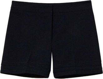Twin-Set embroidered straight-leg shorts - Blue