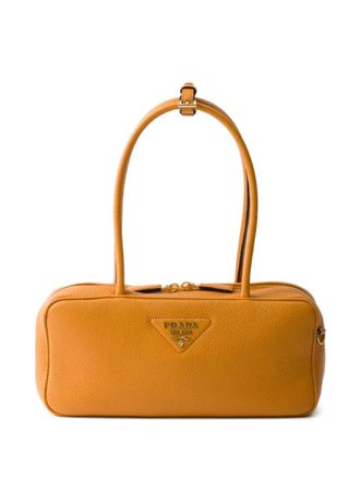 Prada medium leather shoulder bag - women - CALFSKIN - OS - Orange
