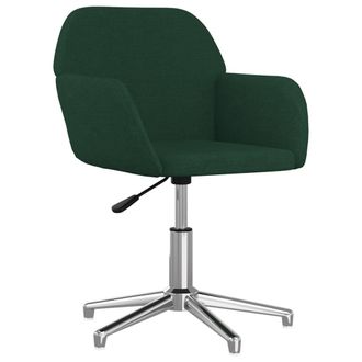 vidaXL Vidaxl - Silla De Oficina Giratoria De Tela Verde Oscuro