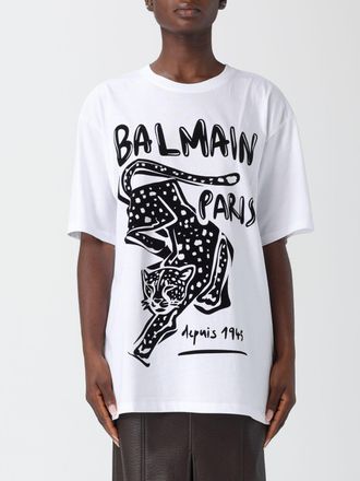 Balmain T-shirts over in cotone stampato Balmain