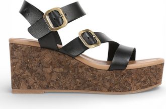 Blowfish Womens Black Wedge Strappy Espadrille Heel Sandals - Ali