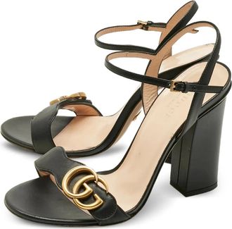 Gucci Sandali con tacco largo GG - Nero