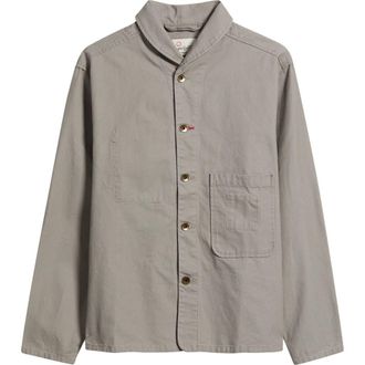 Imperfects Shepherds Organic Cotton Canvas Button-Up Shirt in Driftwood at Nordstrom, Size Xx-Large