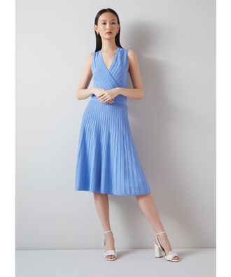 L.k. Bennett Womens Mona Dresses, Light Blue - Size Small