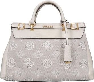 Guess Tassen, Dames, Wit, ONE Size, Leer, Handbag