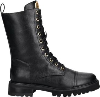 Twinset Lace-up Boots met Logo - Dames - Veterlaarzen - Zwart - 40 EU - Schoenen
