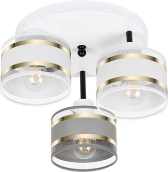 OEM L&aacute;mpara De Techo Blanca Con Pantallas, Metal Industrial, 3xe27, Iluminaci&oacute;n Led Moderna Para Sal&oacute;n, Cocina, Dormitorio, Habitaci&oacute;n Infantil, Loft