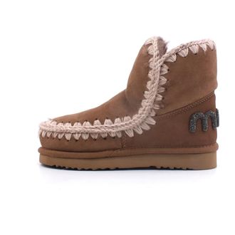 Mou Eskimo 18 Glitter Logo - Dames - Schoenen - Bruin - Maat: 39 EU Leer
