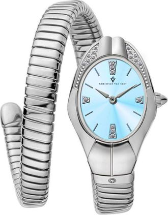 Christian Van Sant Womens Naga Blue Round 22mm